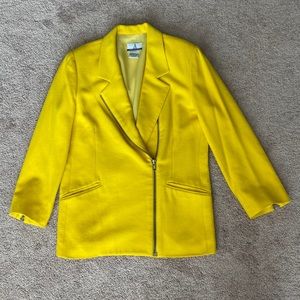 ‼️CLEARANCE A Line Anne Klein Yellow Zip Up Blazer Jacket